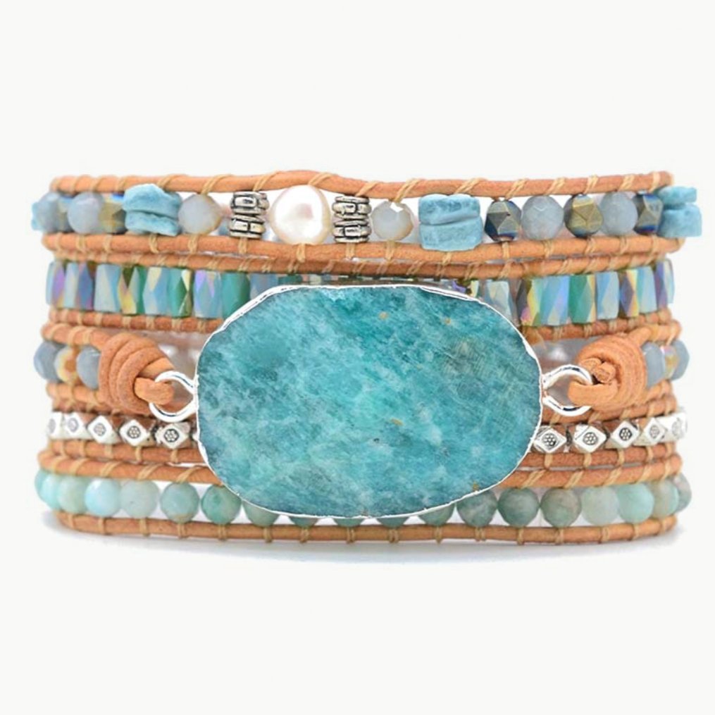 Amazonite wrap sale bracelet