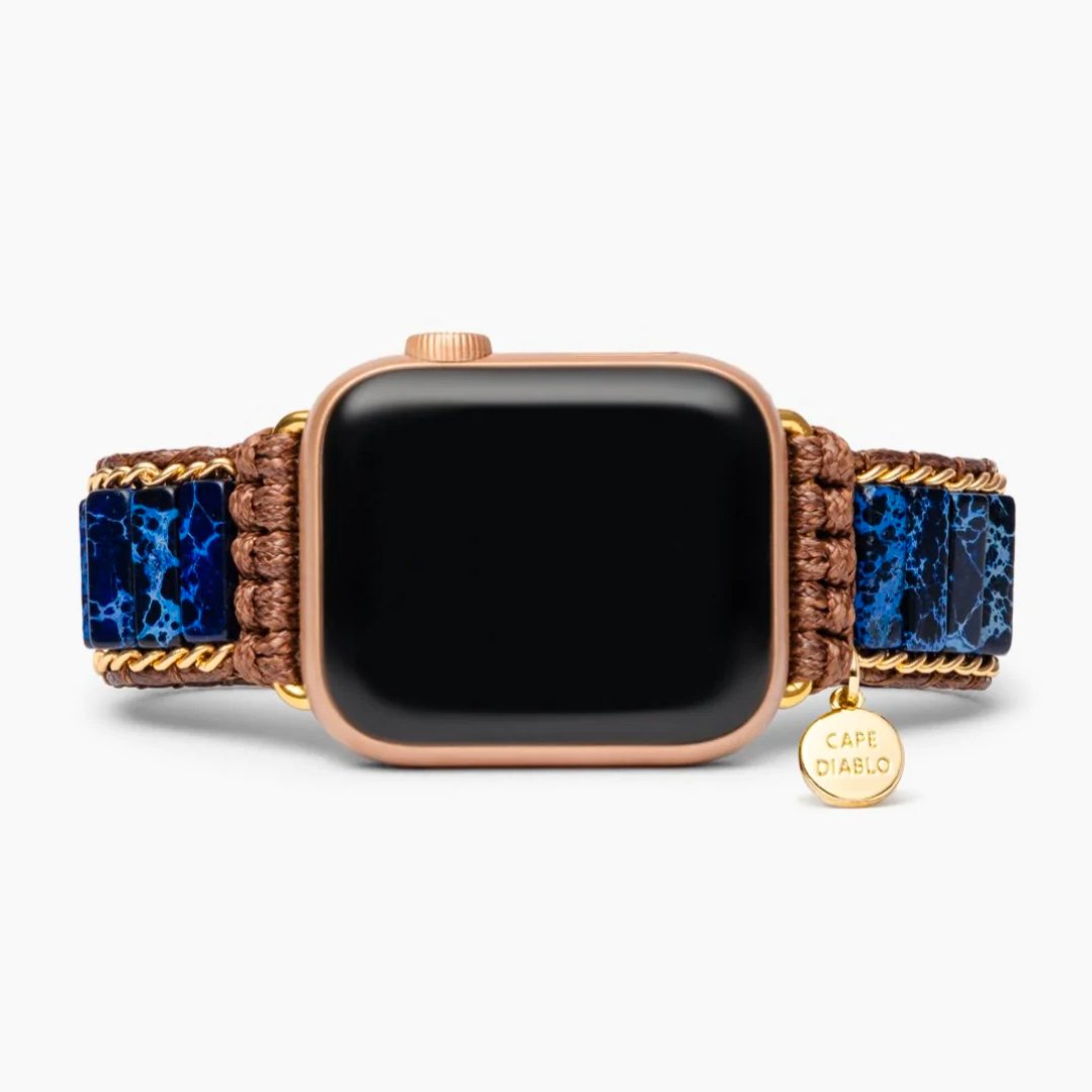 Lapis 2024 Lazuli Square Bracelet Watch Band for Apple Watch