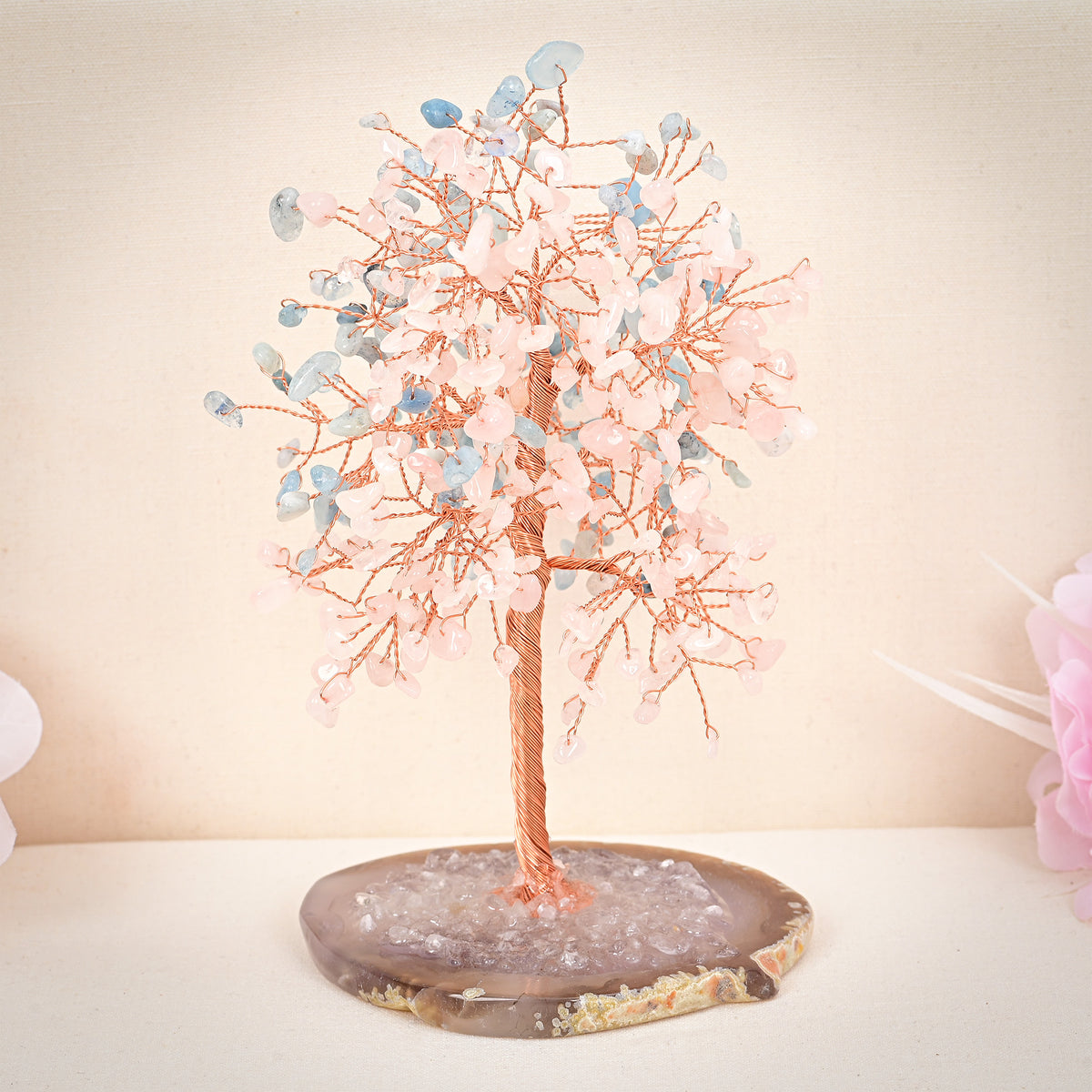 Rosy Aquamarine Tree of Life