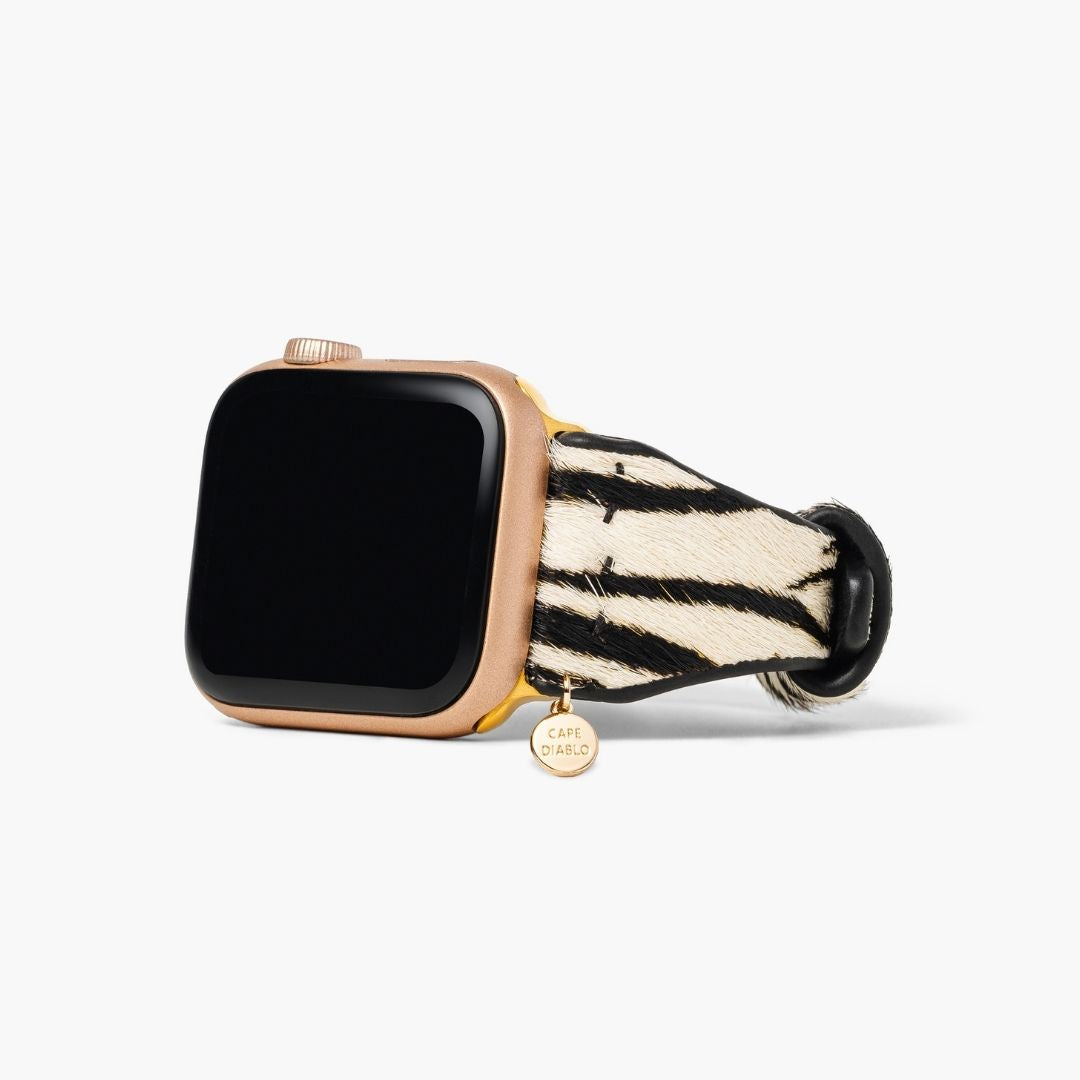 Correa de cuero Zebra Luxe Apple Watch