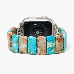Coastal Turquoise Stretch Apple Watch Strap