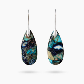 Oceanic Gleam Jasper Dangle Earrings