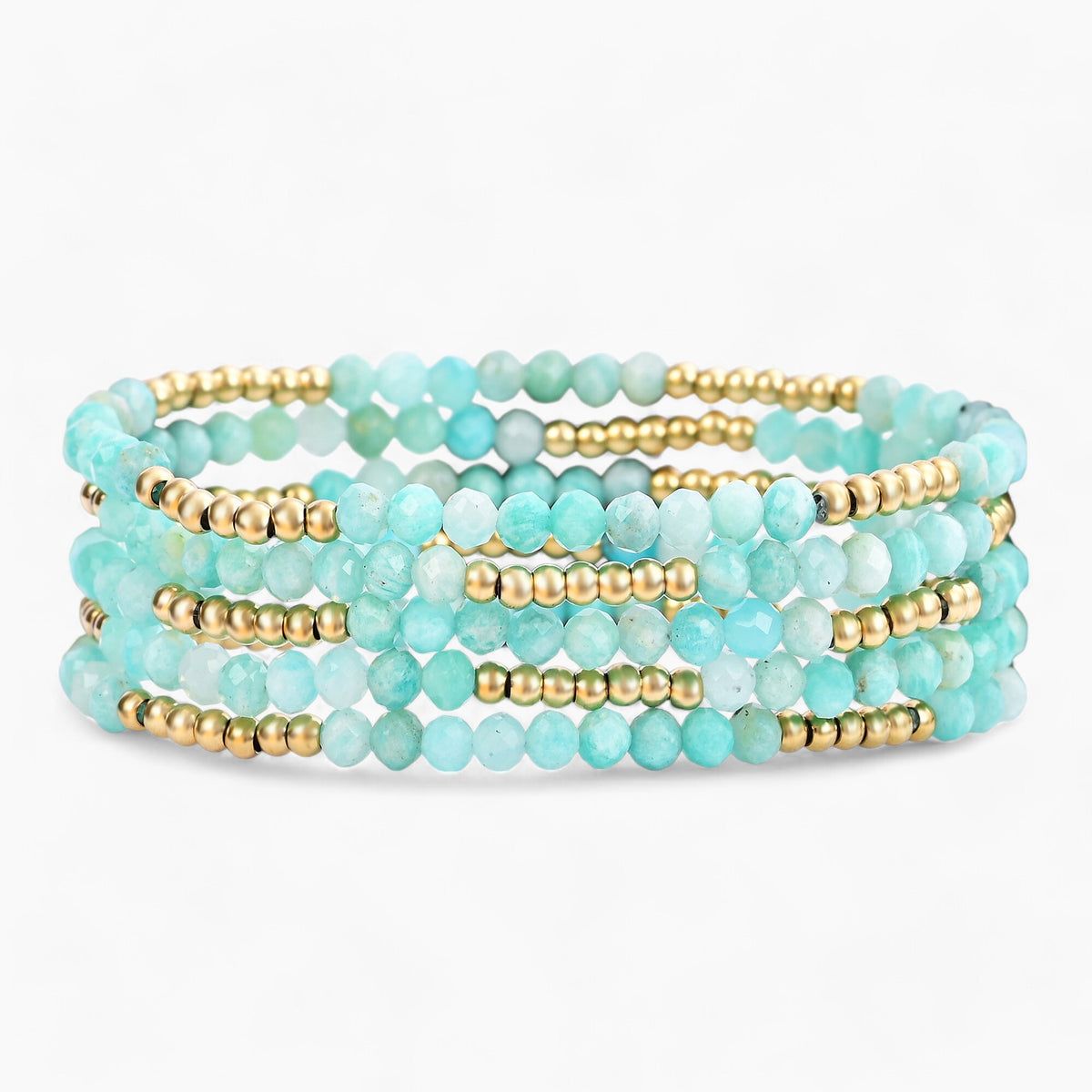 Glowing Amazonite Bracelet Set