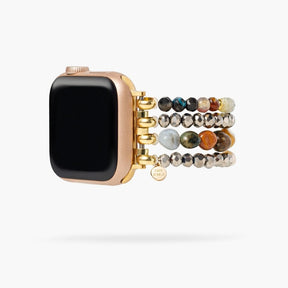 Correa Apple Watch con cascada de perlas y ágata