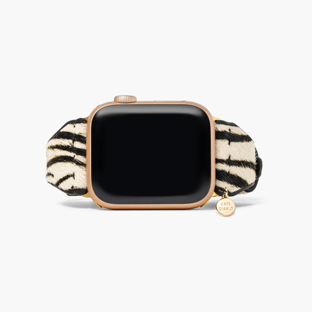 Luxuriöses Lederarmband Apple Watch Zebra“