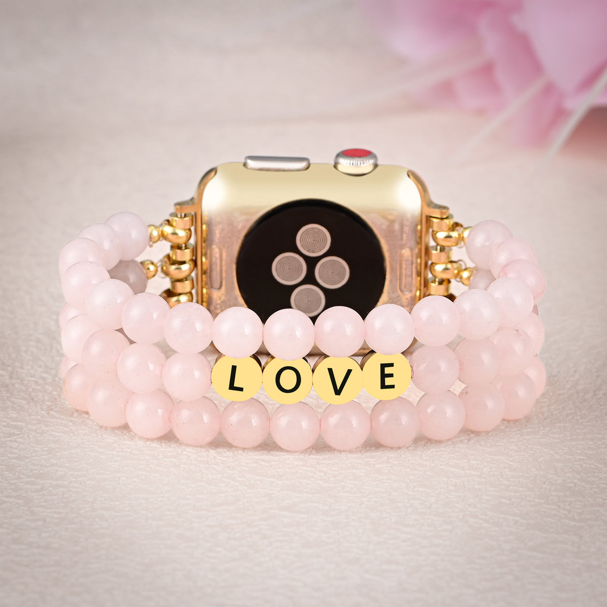 Rosenquarz Love Inspiration Apple Watch Armband
