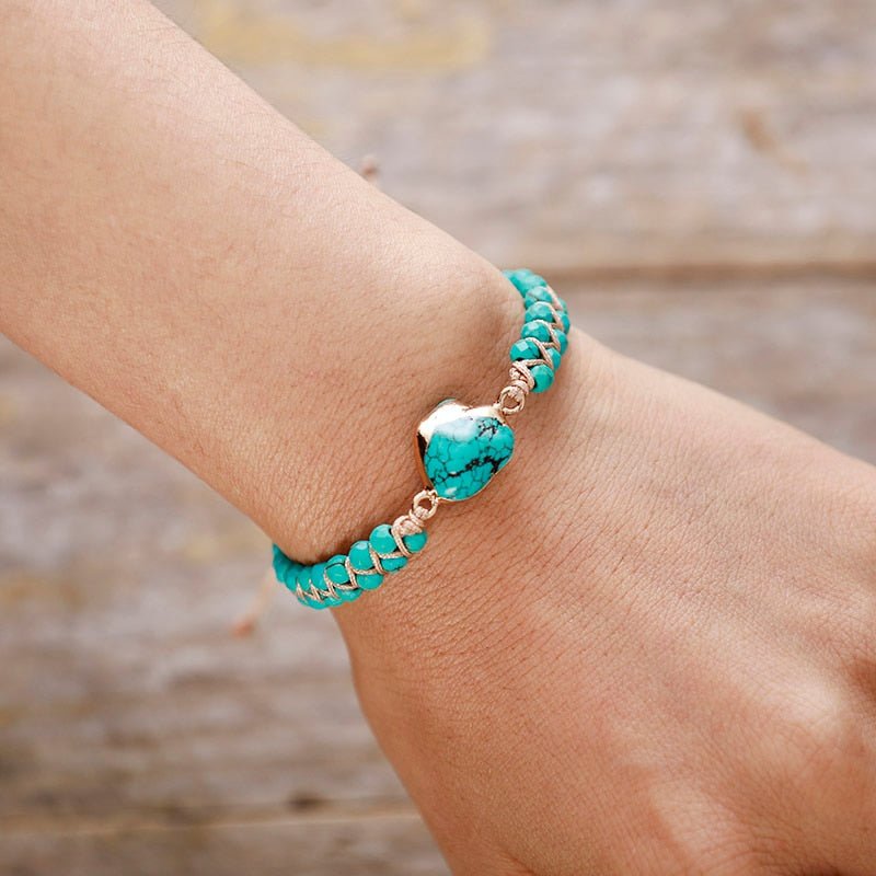 Ethnic Turquoise Charm Bracelet