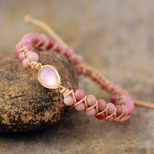 Healing Rhodonite & Jasper Bracelet